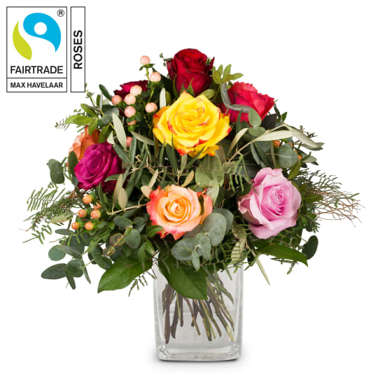 Bellissima mit Fairtrade Max Havelaar-Rosen (Minimum)