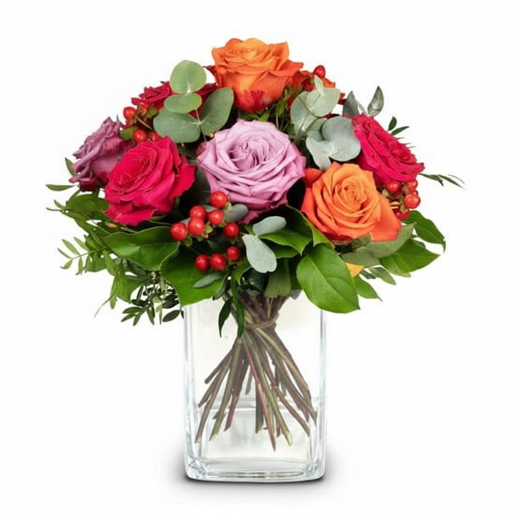 Blumenstrauß „Color Dream“ mit Fairtrade-Rosen von Max Havelaar (Mindestbestellmenge)
