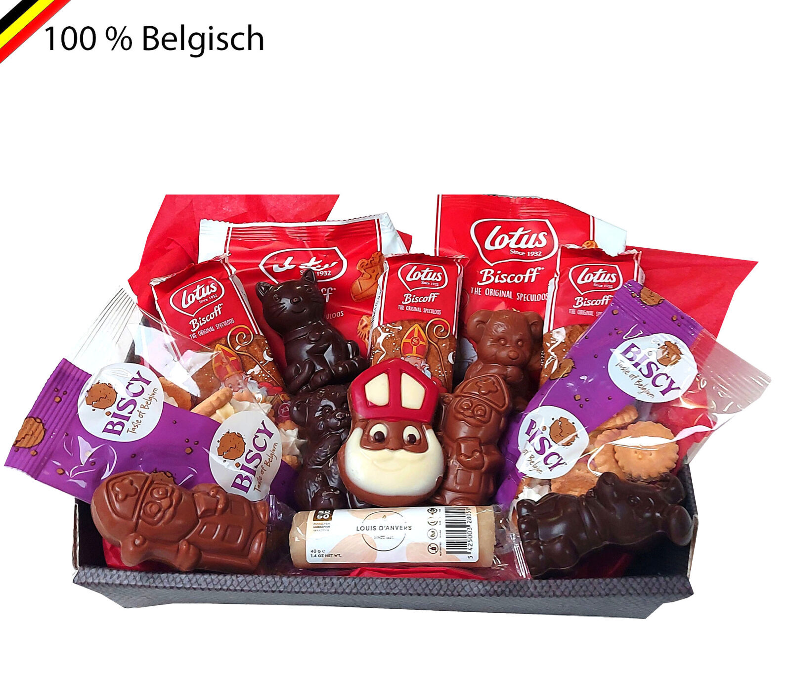 Nikolauskorb mit Leckereien als Geschenk