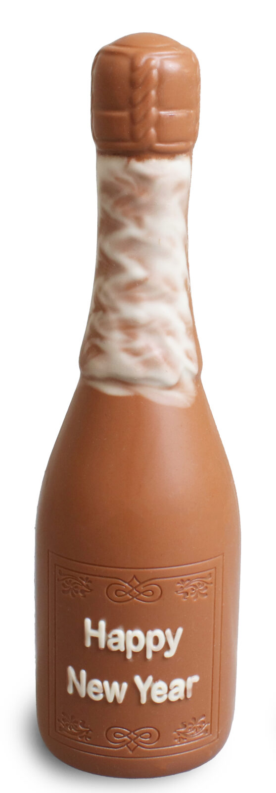 Schokoladen-Champagner-Flüsse für Nieuwjaar-Milchschokolade